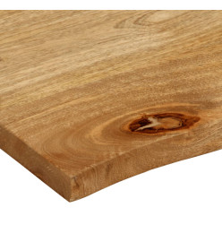 Dessus de table à bord vivant 40x40x2,5 cm bois massif manguier