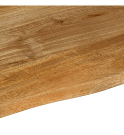 Dessus de table à bord vivant 80x60x2,5 cm bois massif manguier