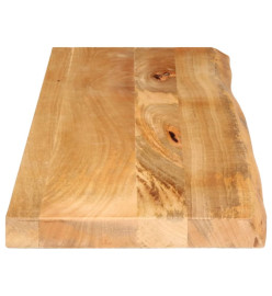 Dessus de table à bord vivant 100x40x2,5cm bois massif manguier