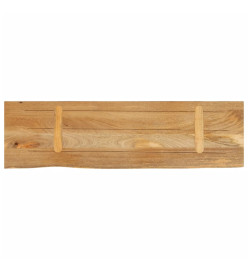 Dessus de table à bord vivant 110x30x2,5cm bois massif manguier