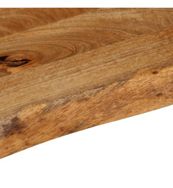 Dessus de table à bord vivant 110x30x2,5cm bois massif manguier