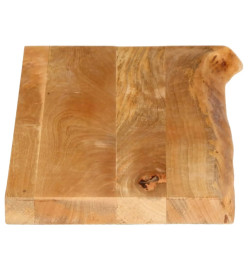 Dessus de table à bord vivant 90x30x2,5 cm bois massif manguier