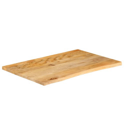 Dessus de table à bord vivant 70x60x3,8 cm bois massif manguier