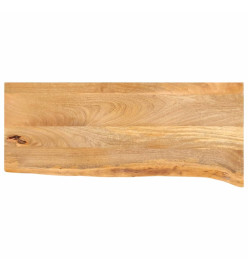 Dessus de table à bord vivant 80x30x3,8 cm bois massif manguier