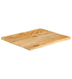 Dessus de table à bord vivant 40x40x3,8 cm bois massif manguier