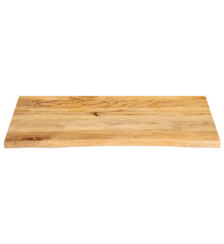 Dessus de table à bord vivant 90x60x3,8 cm bois massif manguier