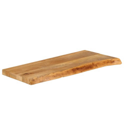 Dessus de table à bord vivant 80x40x3,8 cm bois massif manguier