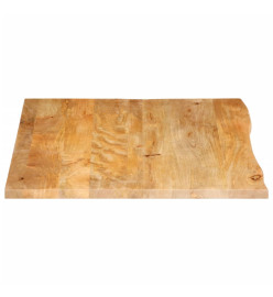 Dessus de table à bord vivant 100x80x3,8cm bois massif manguier