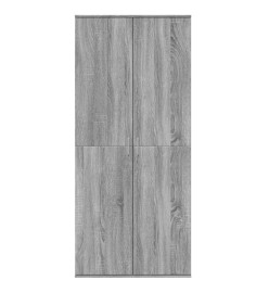 Buffet haut sonoma gris 80x35x180 cm bois d'ingénierie