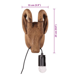 Lampe murale en forme d'animal 25 W 15x24x25 cm E27