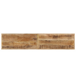 Banc 160 cm bois de manguier brut massif et acier