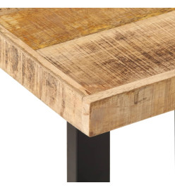 Banc 160 cm bois de manguier brut massif et acier