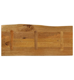 Dessus de table 100x40x2,5 cm bord vivant bois massif manguier