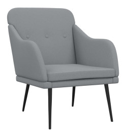 Fauteuil Gris clair 63x76x80 cm Tissu