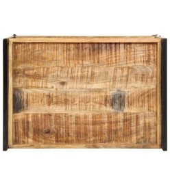 Chariot de cuisine 80x55x70 cm bois de manguier brut massif