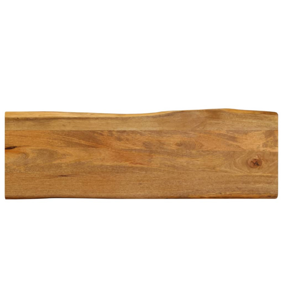 Dessus de table 120x40x3,8 cm bord vivant bois massif manguier