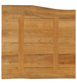 Dessus de table 80x80x3,8 cm bord vivant bois massif manguier