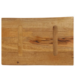 Dessus de table 70x40x3,8 cm bord vivant bois massif manguier