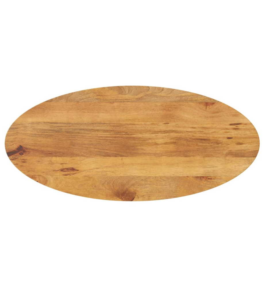 Dessus de table 140x60x2,5 cm ovale bois massif de manguier