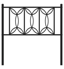 Tête de lit métal noir 80 cm