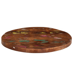 Dessus de table Ø 60x2,5 cm rond bois massif de récupération