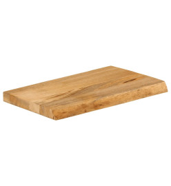 Dessus de table à bord vivant 40x30x2,5 cm bois massif manguier