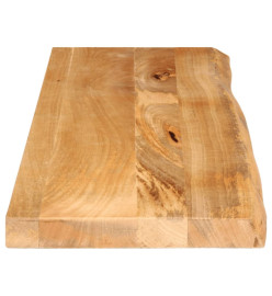 Dessus de table à bord vivant 110x40x2,5cm bois massif manguier