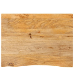 Dessus de table à bord vivant 90x60x2,5 cm bois massif manguier