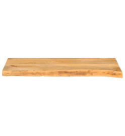 Dessus de table à bord vivant 80x30x2,5 cm bois massif manguier