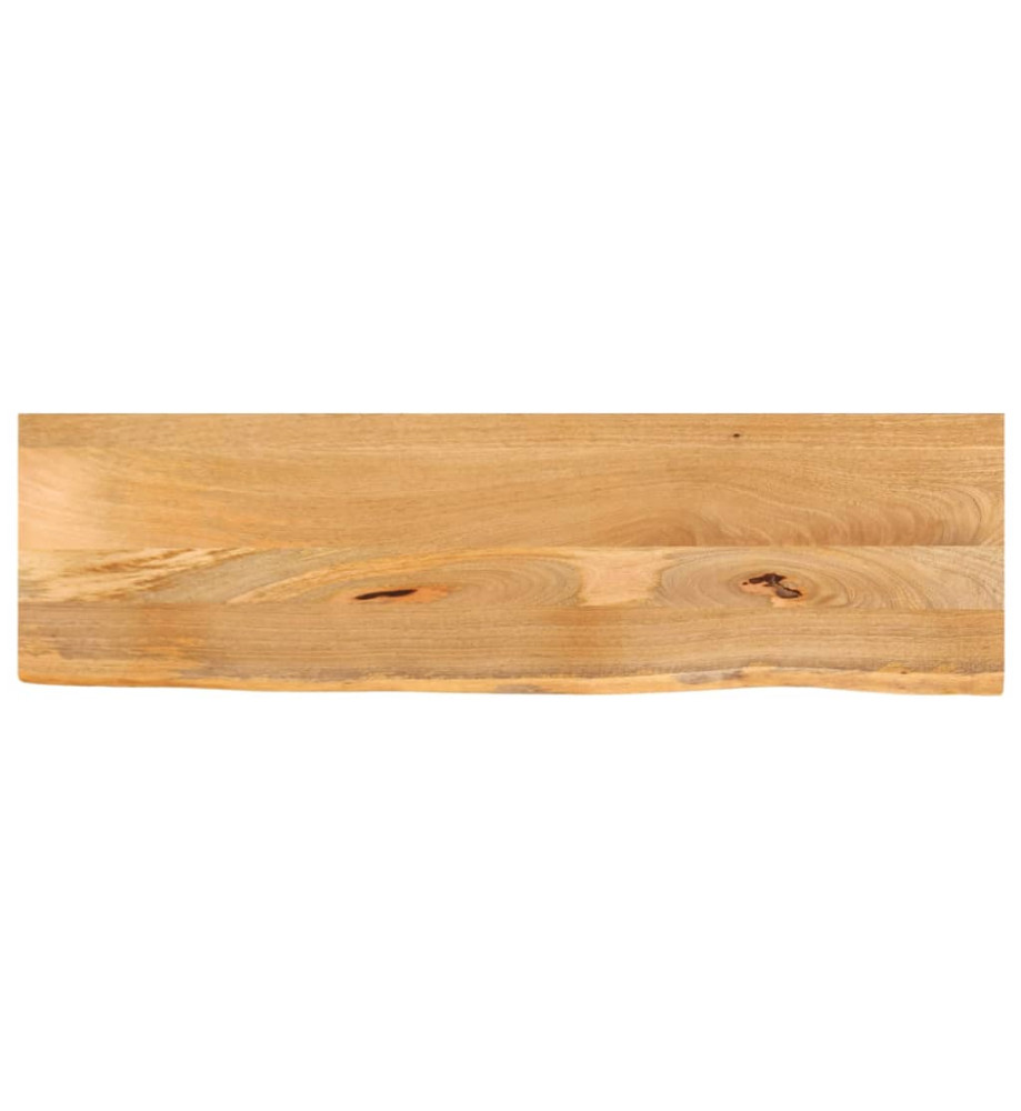 Dessus de table à bord vivant 110x40x3,8cm bois massif manguier