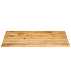 Dessus de table à bord vivant 110x80x3,8cm bois massif manguier