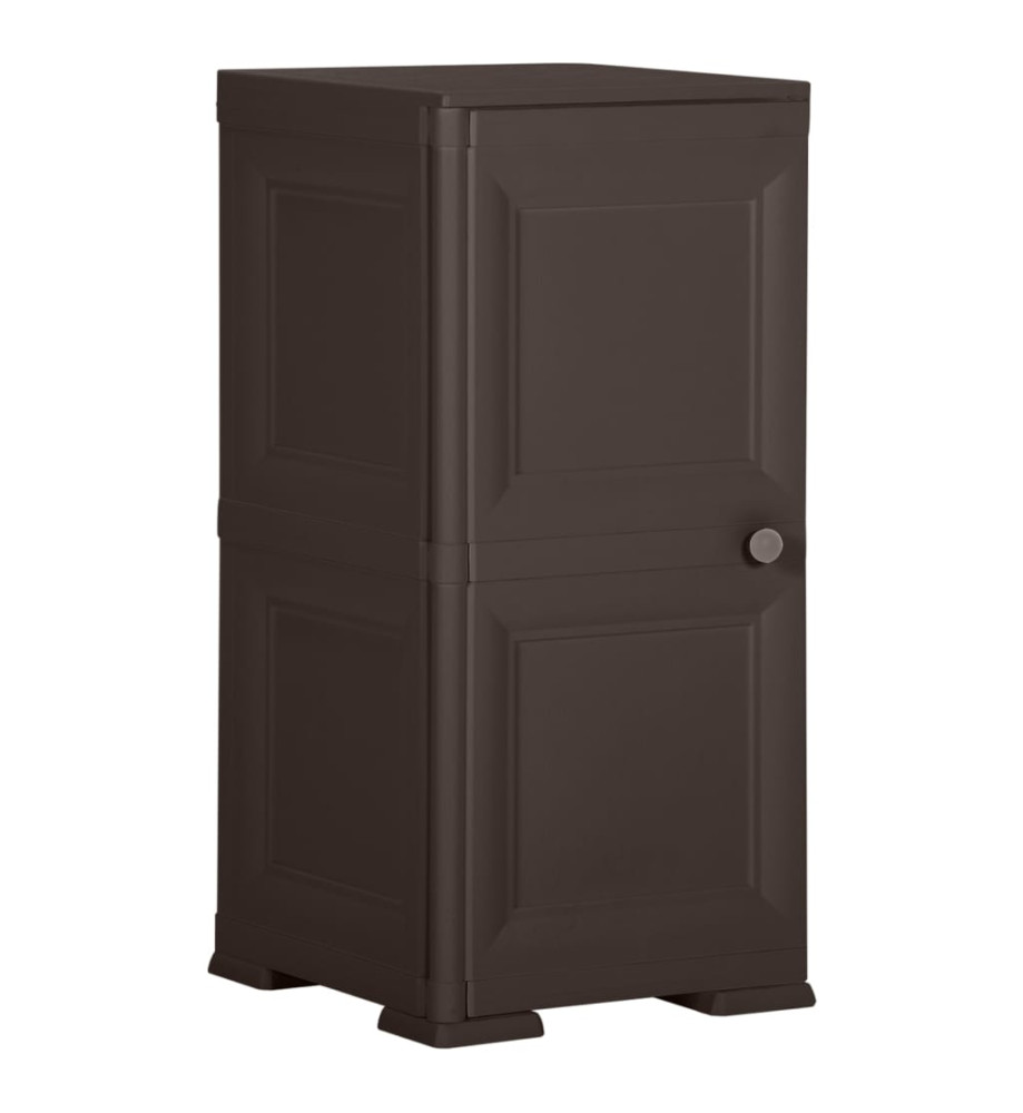 Armoire en plastique 40x43x85,5 cm Design de bois Marron