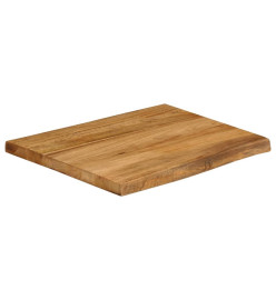 Dessus de table 60x60x2,5 cm bord vivant bois massif manguier