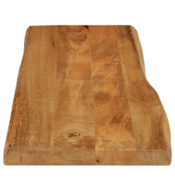 Dessus de table 110x40x3,8 cm bord vivant bois massif manguier