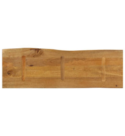 Dessus de table 110x40x3,8 cm bord vivant bois massif manguier