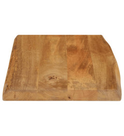 Dessus de table 60x40x3,8 cm bord vivant bois massif manguier