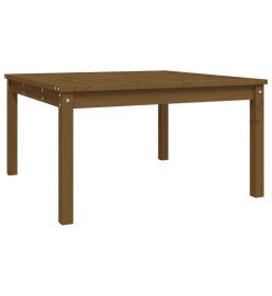 Table de jardin marron miel 82,5x82,5x45 cm bois massif de pin