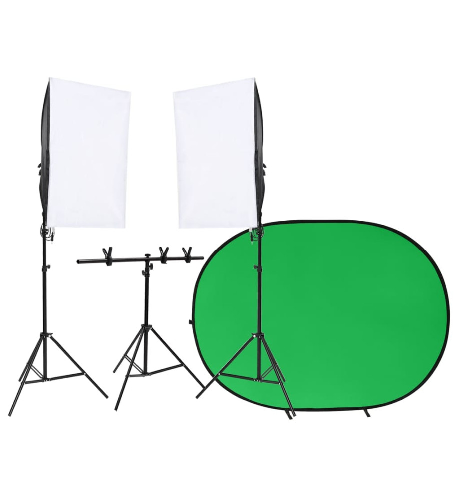 Kit de studio photo avec éclairage et écran de fond