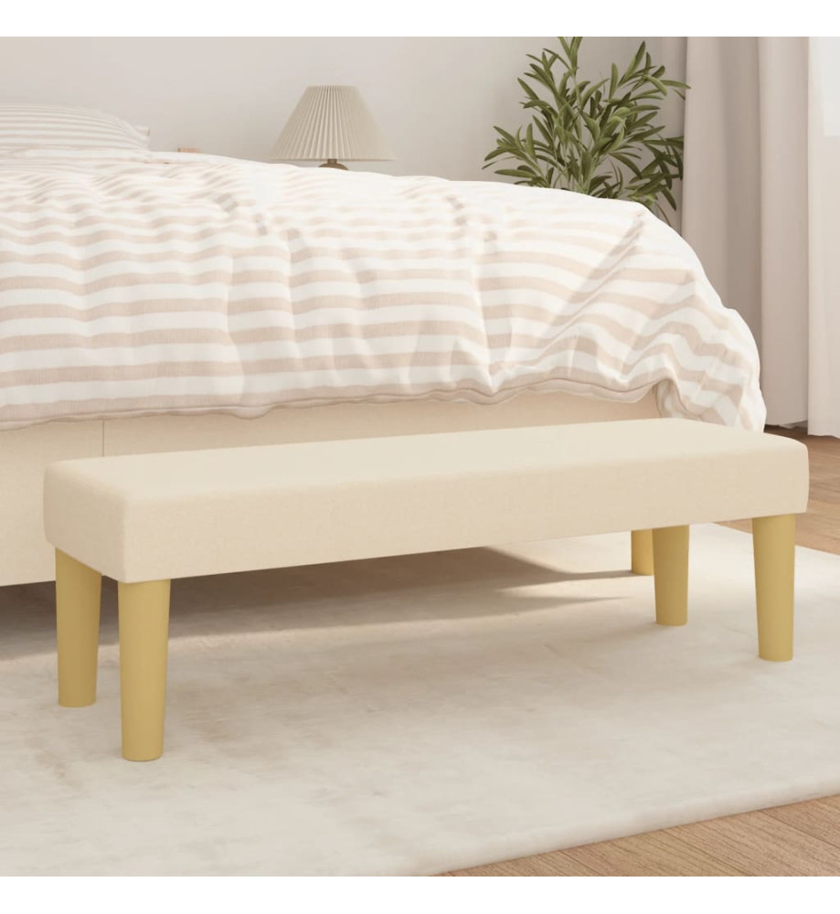 Banc Crème 100x30x30 cm Tissu