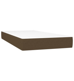 Sommier à lattes de lit avec matelas Marron foncé 90x190 cm