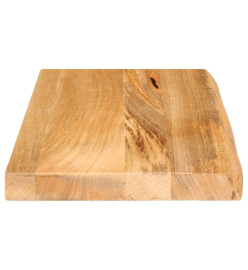 Dessus de table à bord vivant 40x20x2,5 cm bois massif manguier