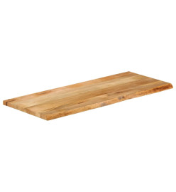 Dessus de table à bord vivant 140x60x3,8cm bois massif manguier