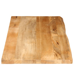 Dessus de table à bord vivant 140x60x3,8cm bois massif manguier