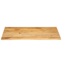 Dessus de table à bord vivant 120x60x2,5cm bois massif manguier