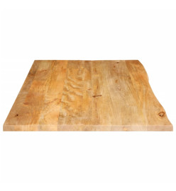 Dessus de table à bord vivant 120x60x2,5cm bois massif manguier