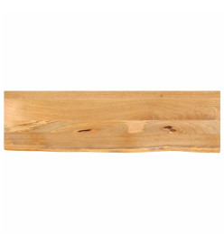 Dessus de table à bord vivant 120x30x3,8cm bois massif manguier