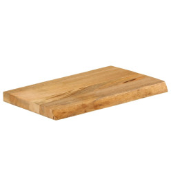 Dessus de table à bord vivant 50x20x3,8 cm bois massif manguier