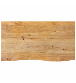 Dessus de table à bord vivant 100x60x2,5cm bois massif manguier