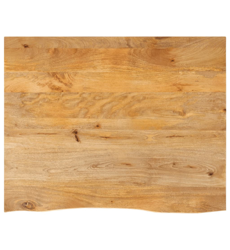 Dessus de table à bord vivant 110x80x2,5cm bois massif manguier