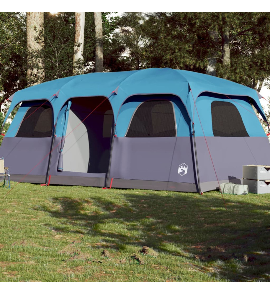 Tente de cabine familiale 9 personnes bleu imperméable